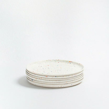 White Stoneware Ceramic Dinner Plates 11", Set of 6 | Plow & Hearth