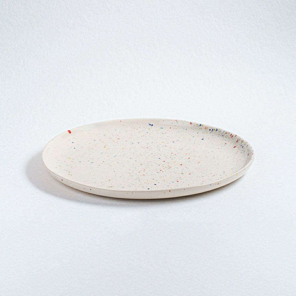White Stoneware Ceramic Dinner Plates 11", Set of 6 | Plow & Hearth