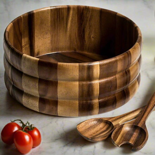 Extra Large Salad Bowl with Servers | Plow & Hearth