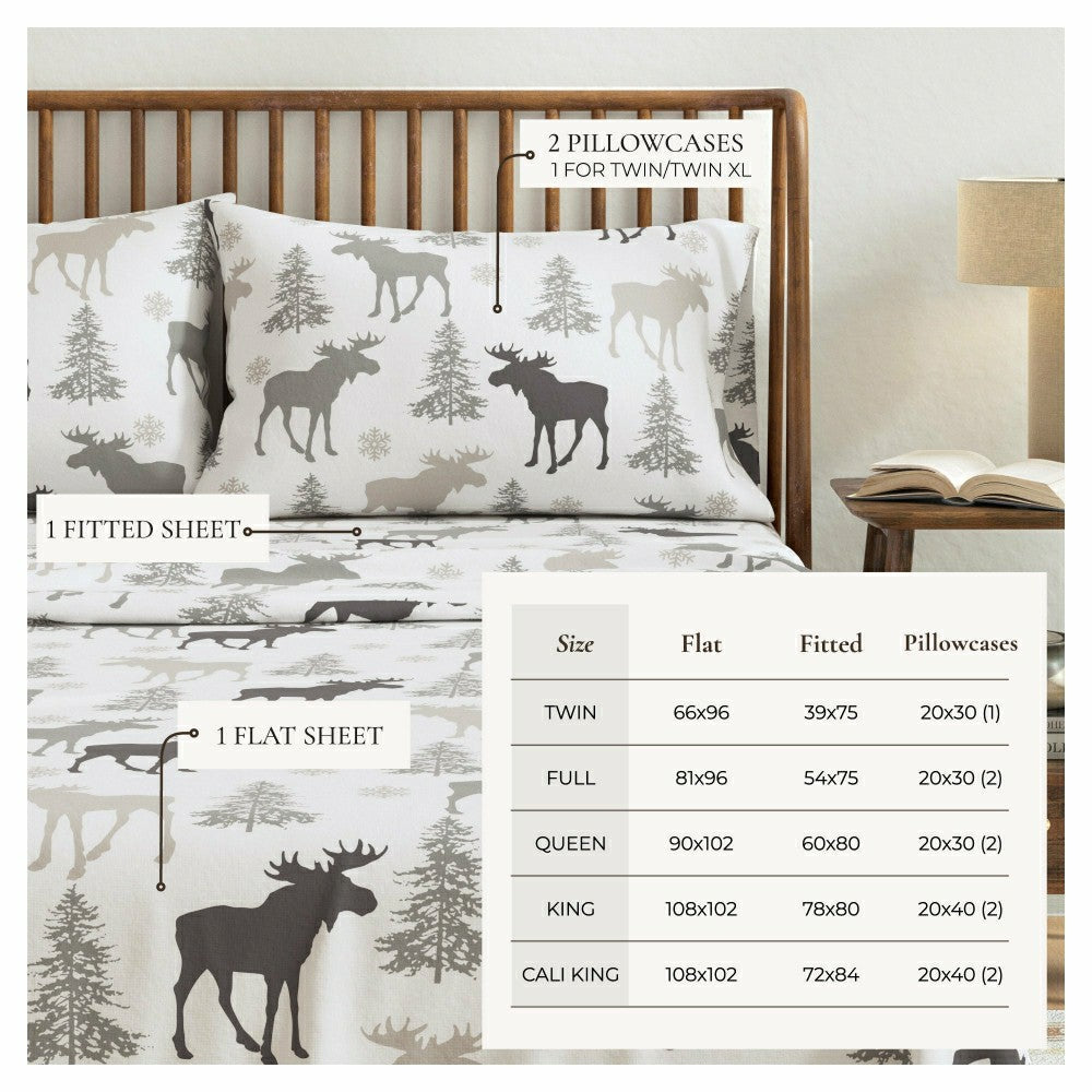 4-Piece Turkish Cotton Flannel Sheet - Stratton Collection | Plow & Hearth