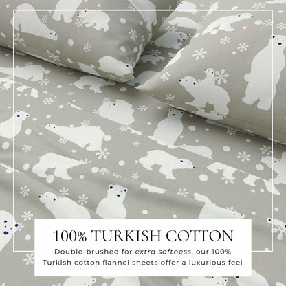 4-Piece Turkish Cotton Flannel Sheet - Stratton Collection | Plow & Hearth
