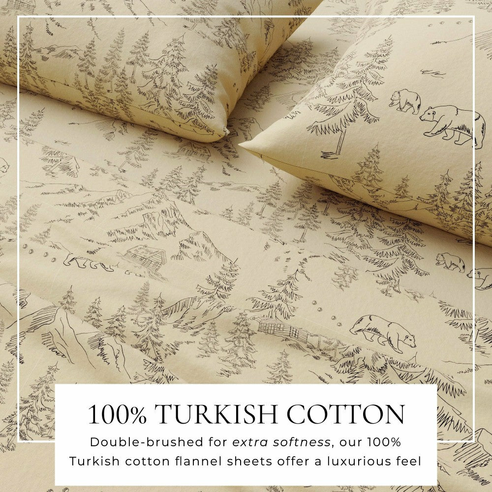 4-Piece Turkish Cotton Flannel Sheet - Stratton Collection | Plow & Hearth