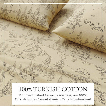 4-Piece Turkish Cotton Flannel Sheet - Stratton Collection | Plow & Hearth