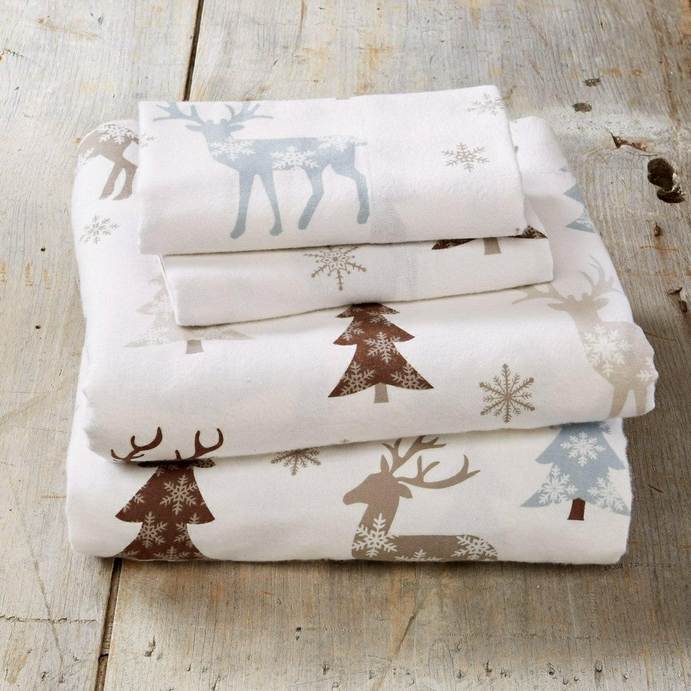 4-Piece Turkish Cotton Flannel Sheet - Stratton Collection | Plow & Hearth
