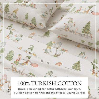 Turkish Cotton Flannel Sheet Set - Elevated Holiday Collection | Plow & Hearth