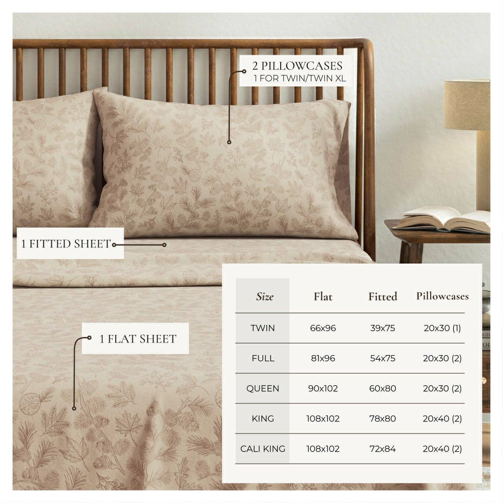 Turkish Cotton Flannel Sheet Set - Elevated Lodge Collection | Plow & Hearth