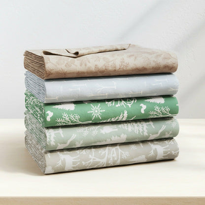 Turkish Cotton Flannel Sheet Set - Elevated Lodge Collection | Plow & Hearth
