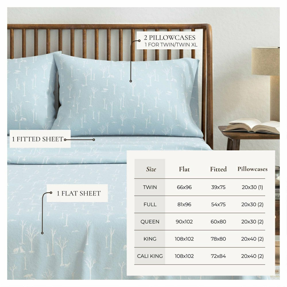 Turkish Cotton Flannel Sheet Set - Elevated Lodge Collection | Plow & Hearth