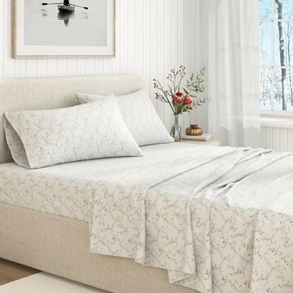 Turkish Cotton Flannel Sheet Set - Winter Floral Collection | Plow & Hearth