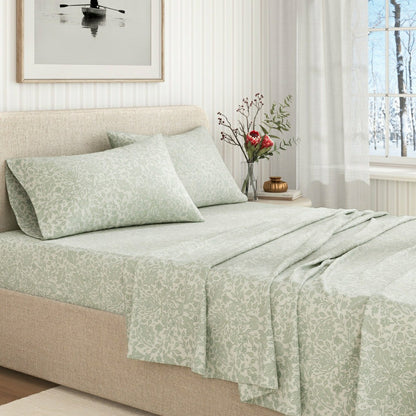Turkish Cotton Flannel Sheet Set - Winter Floral Collection | Plow & Hearth