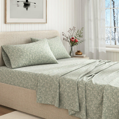Turkish Cotton Flannel Sheet Set - Winter Floral Collection | Plow & Hearth