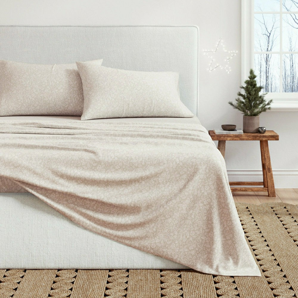Turkish Cotton Flannel Sheet Set - Winter Floral Collection | Plow & Hearth