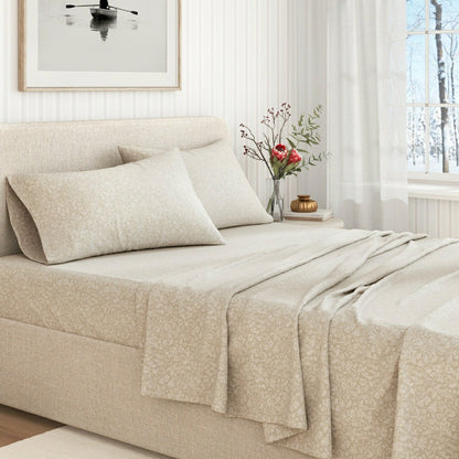 Turkish Cotton Flannel Sheet Set - Winter Floral Collection | Plow & Hearth