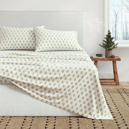 Turkish Cotton Flannel Sheet Set - Winter Floral Collection | Plow & Hearth