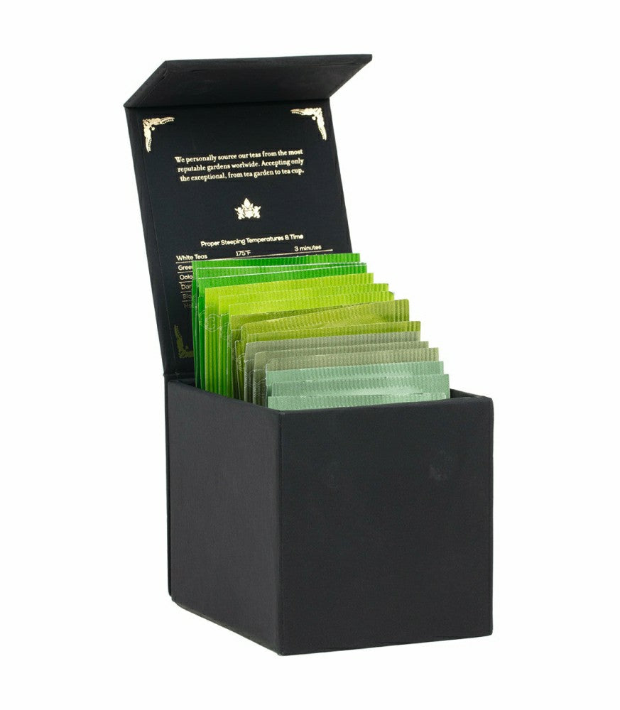 Harney Heritage – Green Teabag Sampler Black Box | Plow & Hearth