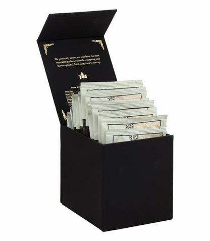 Harney Heritage – Herbal & Decaf Wrapped Sachet Sampler Black Box | Plow & Hearth