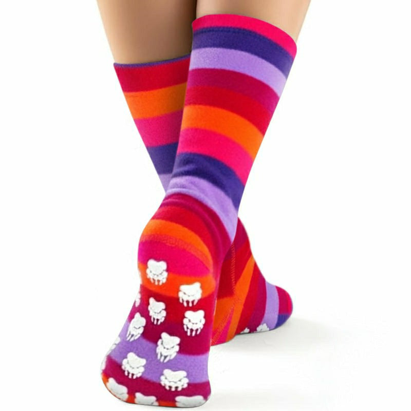 Kids' Nonskid Fleece Socks - Jelly Bean | Plow & Hearth