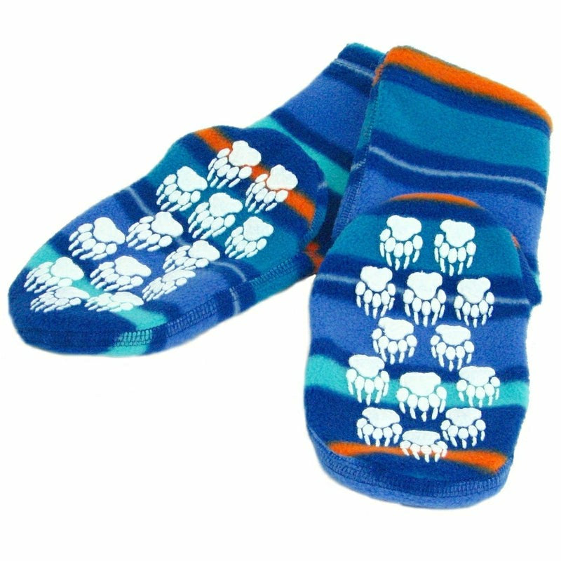 Kids' Nonskid Fleece Socks - Jazz Stripes | Plow & Hearth