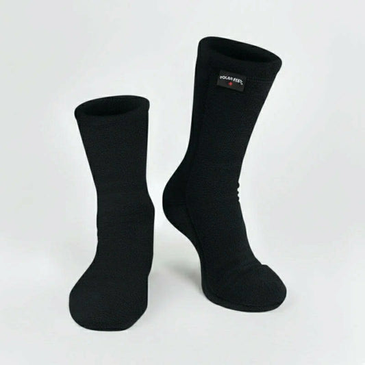 Polar Feet SUPER STRETCHY Fleece Socks - Black | Plow & Hearth