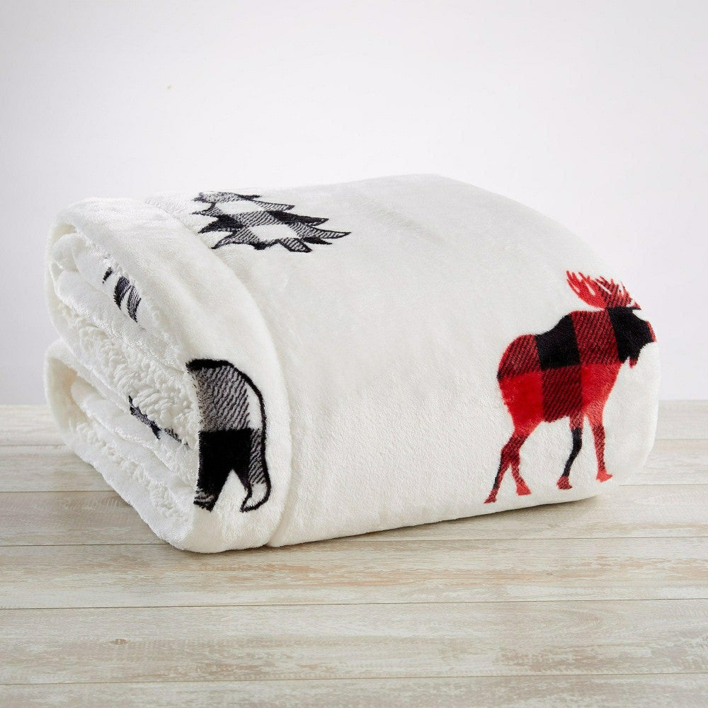 Sherpa Throw Blanket - Hudson Collection | Plow & Hearth