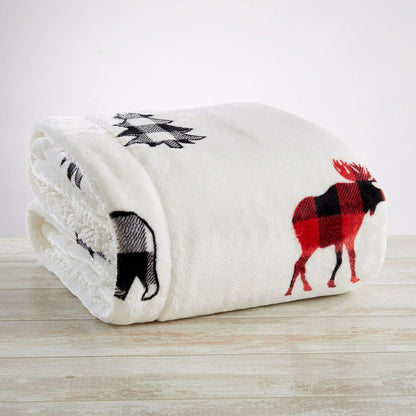 Sherpa Throw Blanket - Hudson Collection | Plow & Hearth