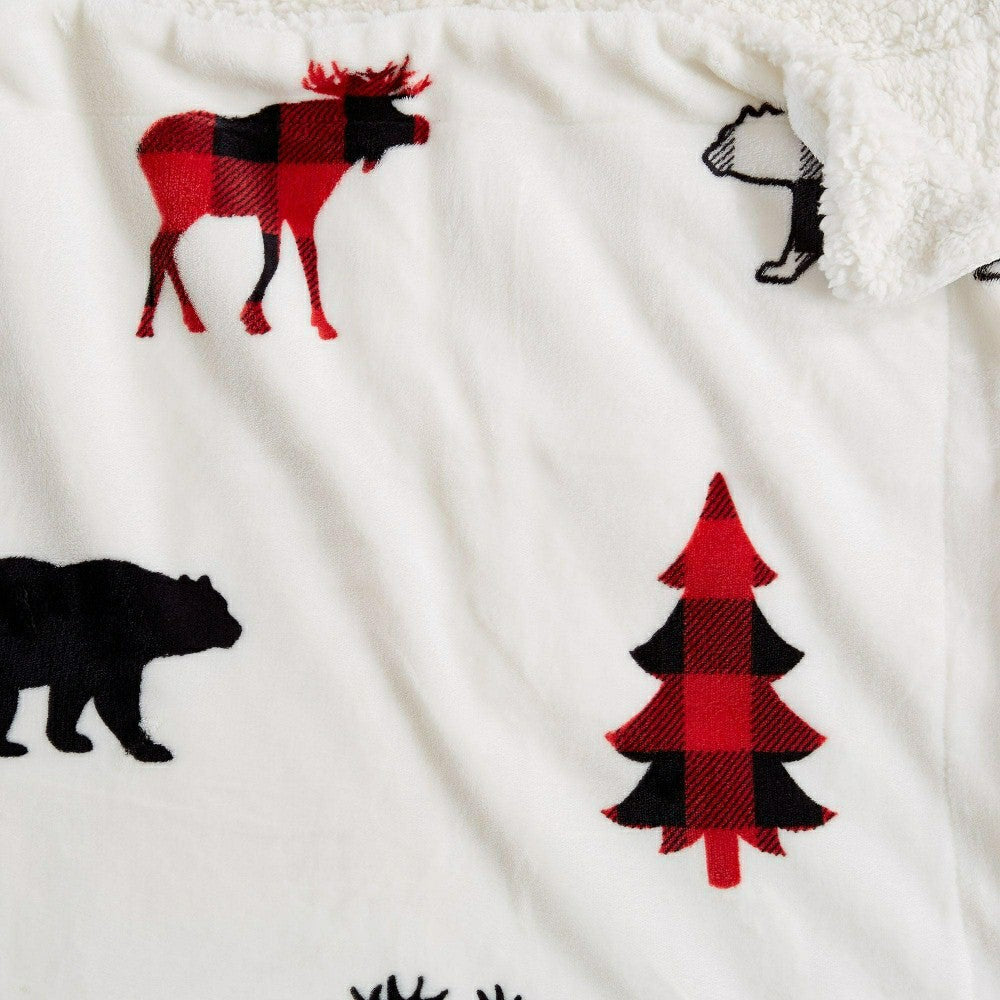 Sherpa Throw Blanket - Hudson Collection | Plow & Hearth