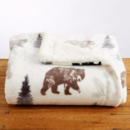 Sherpa Throw Blanket - Hudson Collection | Plow & Hearth