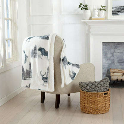 Sherpa Throw Blanket - Hudson Collection | Plow & Hearth