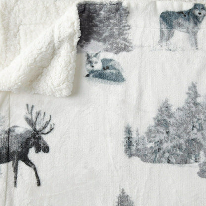 Sherpa Throw Blanket - Hudson Collection | Plow & Hearth