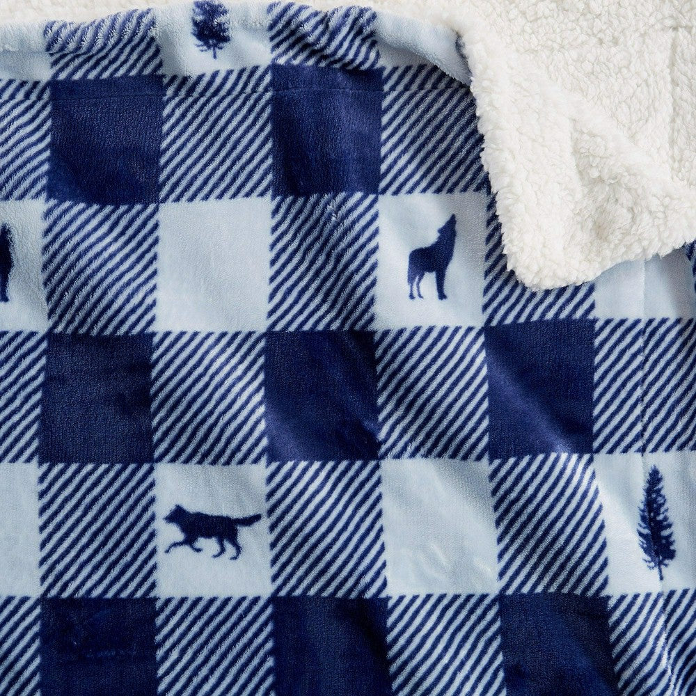 Sherpa Throw Blanket - Hudson Collection | Plow & Hearth