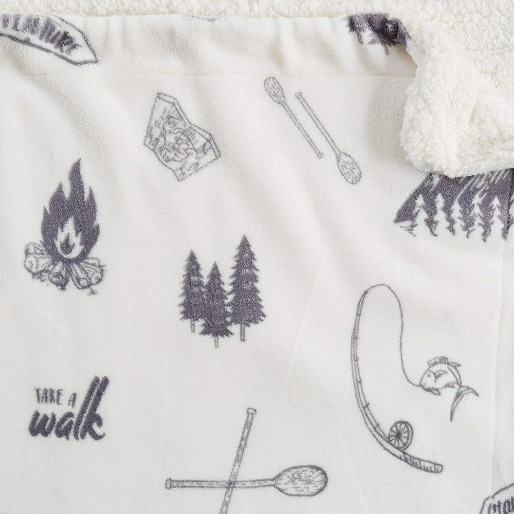 Sherpa Throw Blanket - Hudson Collection | Plow & Hearth