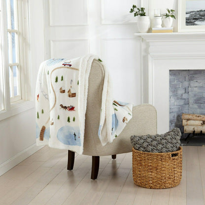 Sherpa Throw Blanket - Hudson Collection | Plow & Hearth