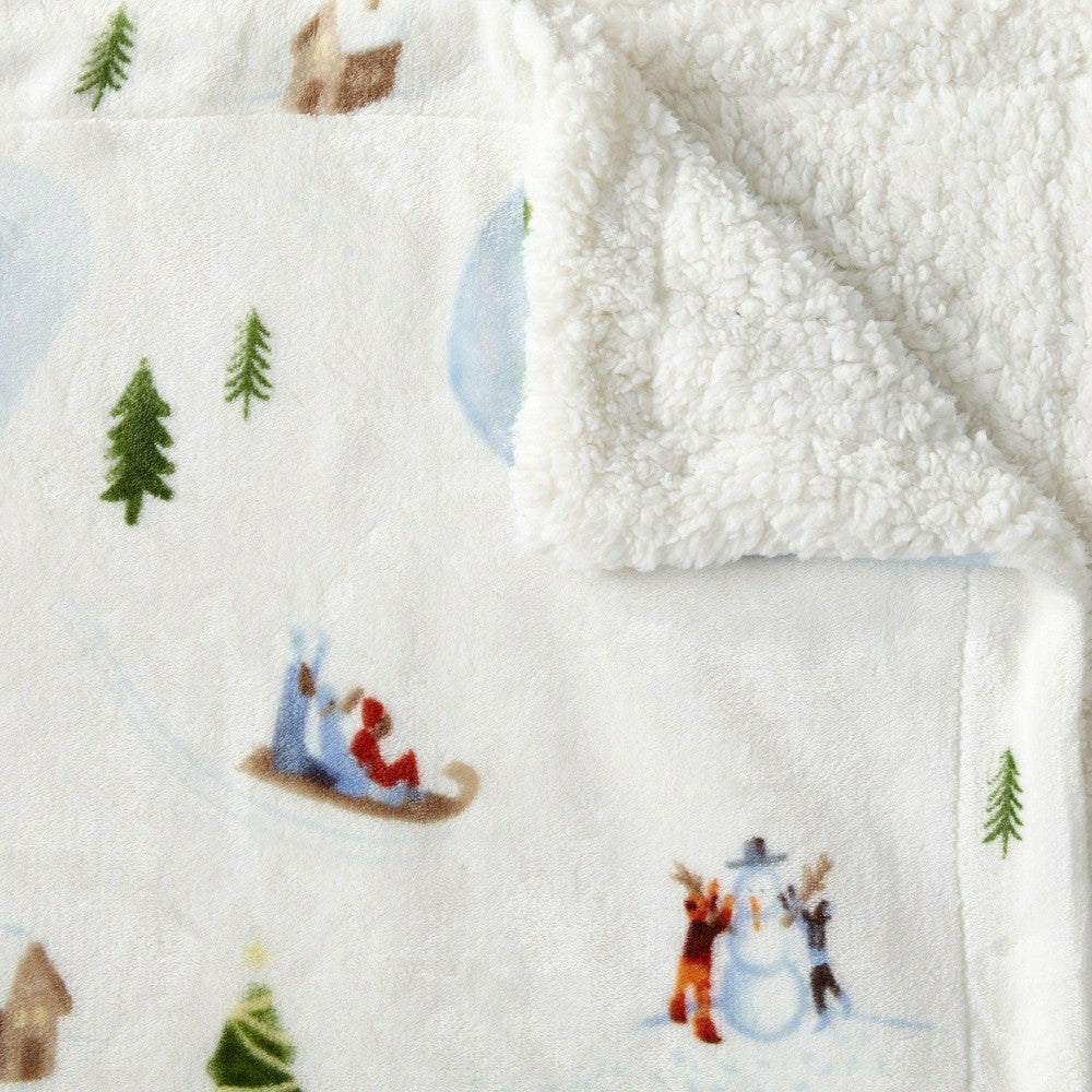 Sherpa Throw Blanket - Hudson Collection | Plow & Hearth