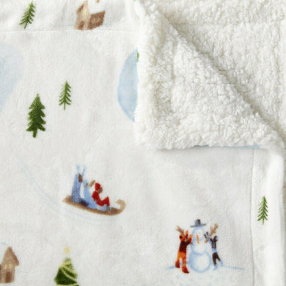 Sherpa Throw Blanket - Hudson Collection | Plow & Hearth
