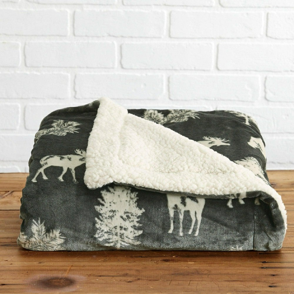 Sherpa Throw Blanket - Hudson Collection | Plow & Hearth
