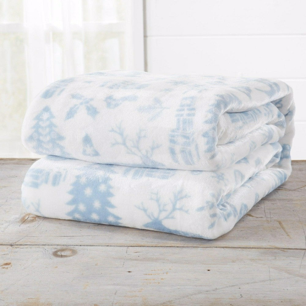 Velvet Throw Blanket - Pearl Collection | Plow & Hearth