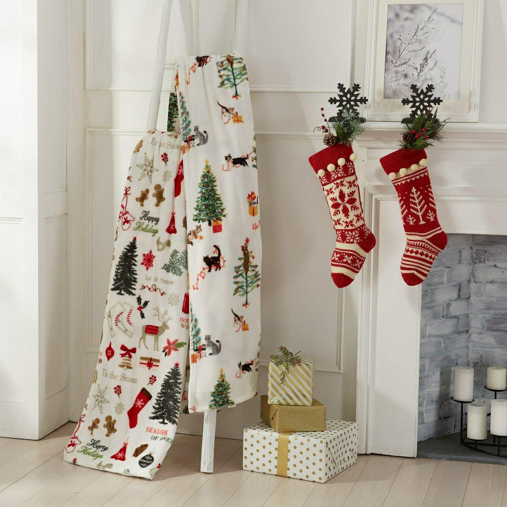 Velvet Throw Blanket - Pearl Collection | Plow & Hearth