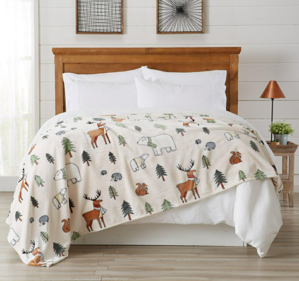 Velvet Throw Blanket - Pearl Collection | Plow & Hearth