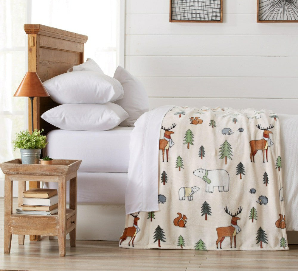 Velvet Throw Blanket - Pearl Collection | Plow & Hearth