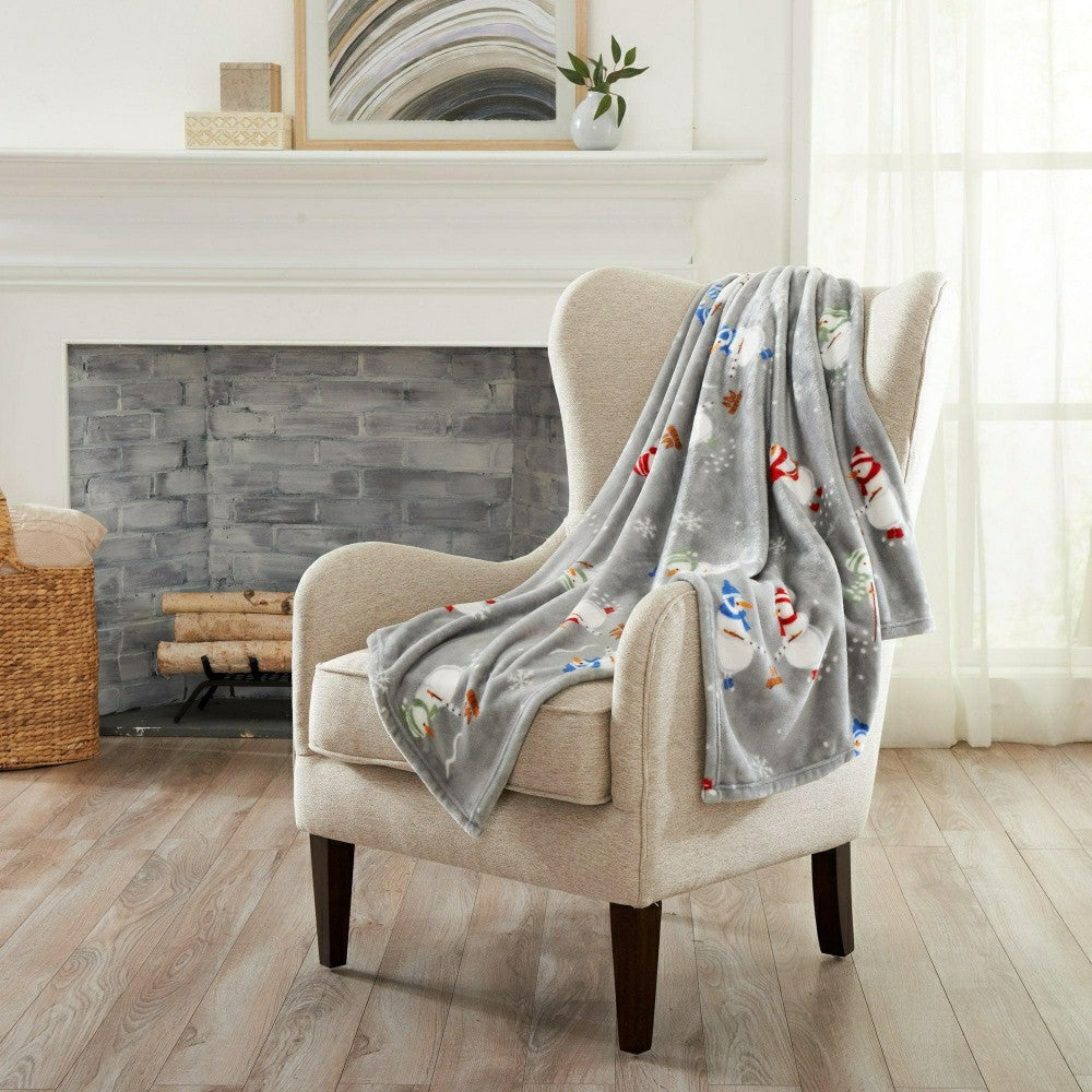 Velvet Throw Blanket - Pearl Collection | Plow & Hearth