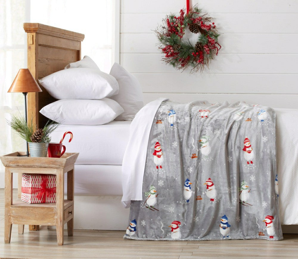 Velvet Throw Blanket - Pearl Collection | Plow & Hearth