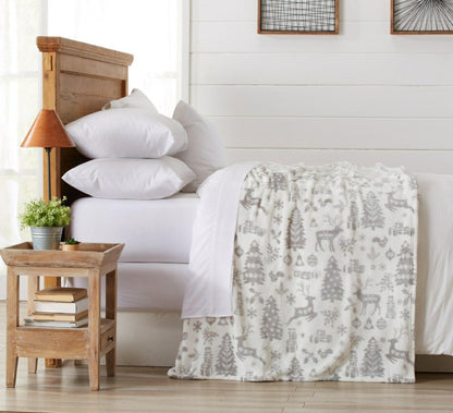 Velvet Throw Blanket - Pearl Collection | Plow & Hearth