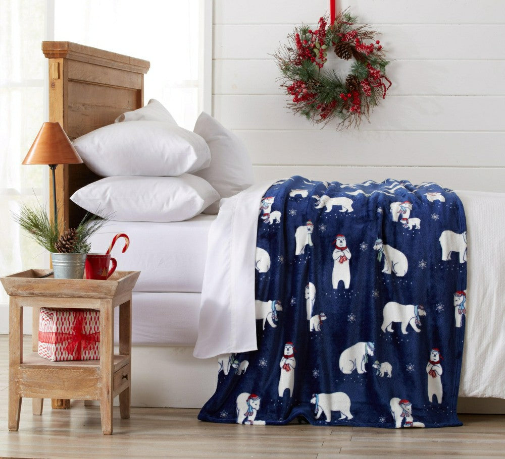 Velvet Throw Blanket - Pearl Collection | Plow & Hearth