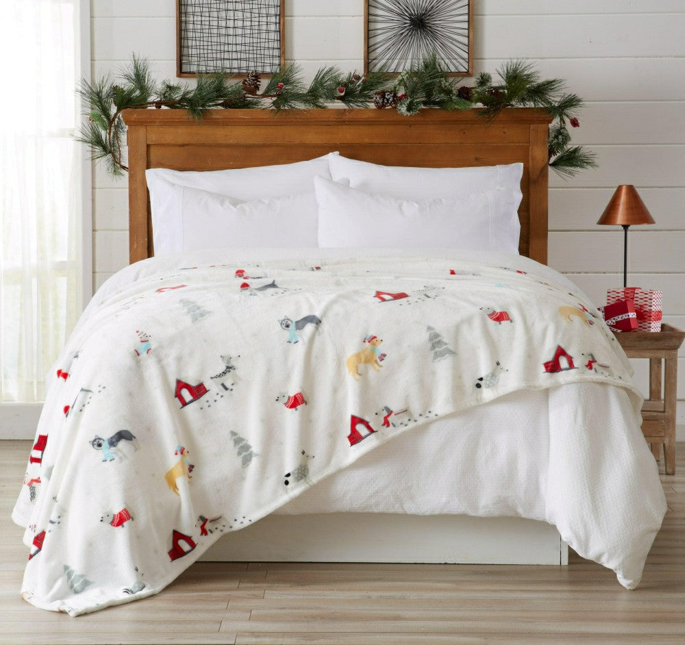 Velvet Throw Blanket - Pearl Collection | Plow & Hearth