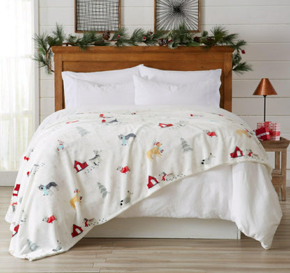 Velvet Throw Blanket - Pearl Collection | Plow & Hearth
