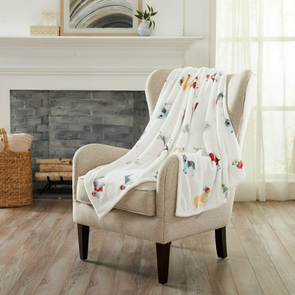 Velvet Throw Blanket - Pearl Collection | Plow & Hearth