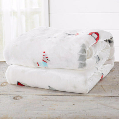 Velvet Throw Blanket - Pearl Collection | Plow & Hearth