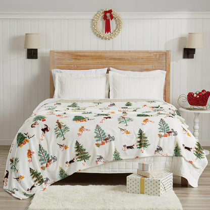 Velvet Throw Blanket - Pearl Collection | Plow & Hearth