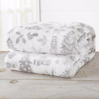 Velvet Throw Blanket - Pearl Collection | Plow & Hearth