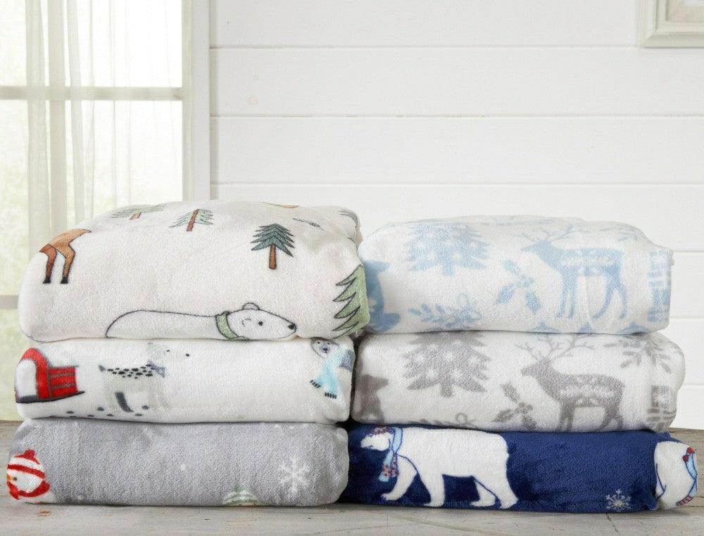 Velvet Throw Blanket - Pearl Collection | Plow & Hearth